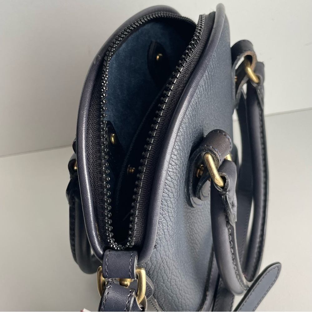 Dooney and Bourke Navy Blue Leather Mini Norfolk Bag crossbody bag - Picture 4 of 16